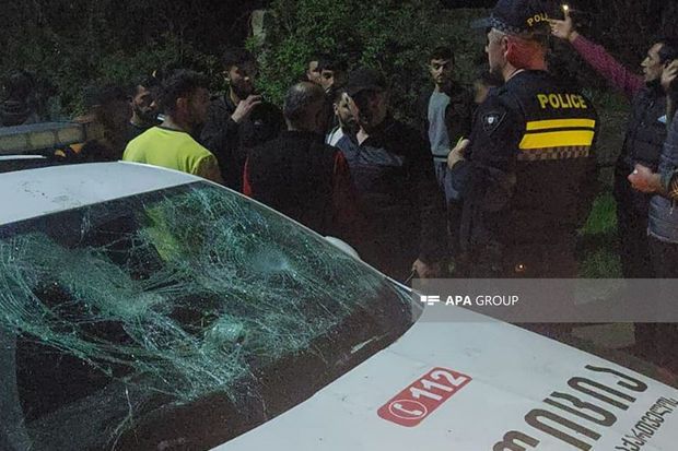 Gürcüstanda azərbaycanlılarla polis arasında qarşıdurma olub -  FOTO