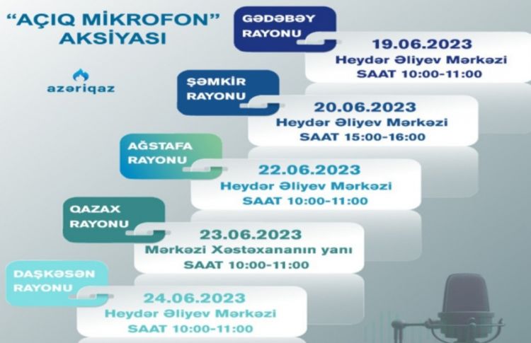 Daha 5 rayonda “Açıq mikrofon” aksiyası keçiriləcək