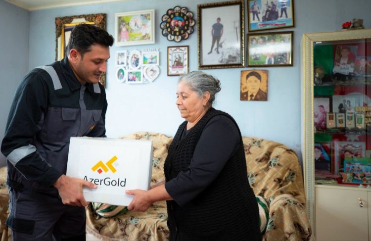 "AzerGold” Qurban bayramı münasibətilə Daşkəsəndə şəhid ailələrini ziyarət edib