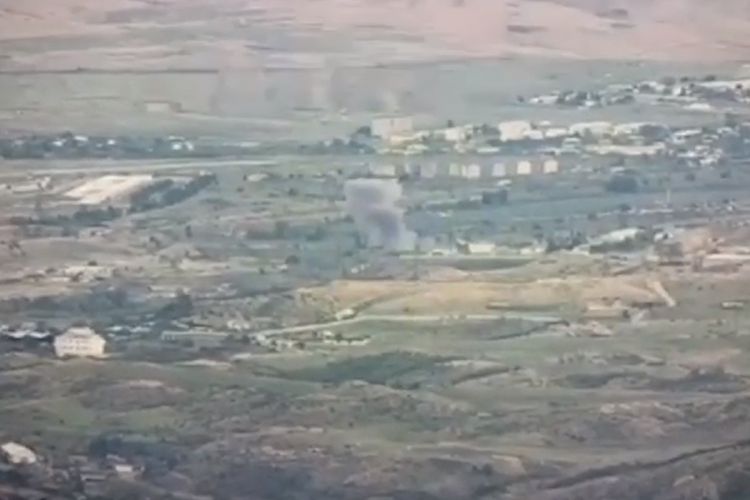 Ermənistan ordusunun Xankəndi-Xocalı yolunun yaxınlığındakı 4-cü piyada briqadası vurulub - VİDEO