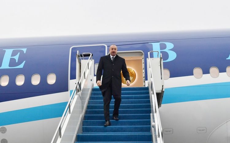 Prezident İlham Əliyev Qazaxıstana gedib