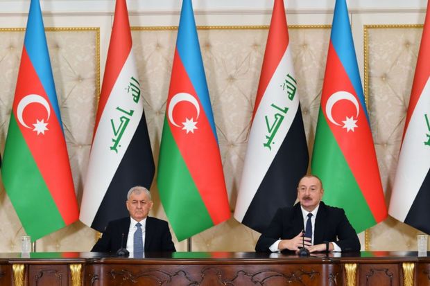 Azərbaycan və İraq prezidentləri mətbuata bəyanatlarla çıxış ediblər - FOTO - Yenilənib Azərbaycan və İraq prezidentləri mətbuata bəyanatlarla çıxış ediblər - FOTO - Yenilənib