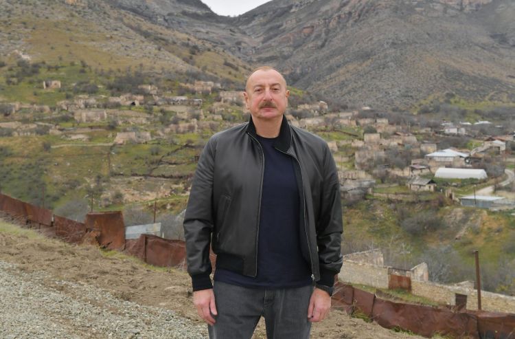 Prezident Xocalı rayonunun Pirlər kəndində olub - FOTO
