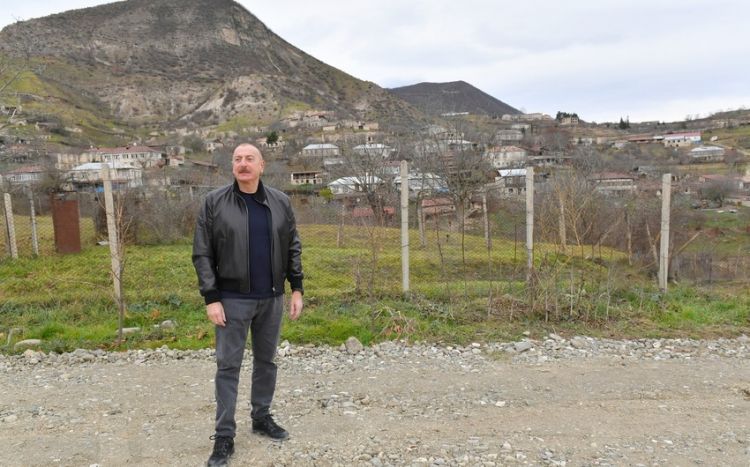 Prezident Xocalı rayonunun Pircamal kəndində olub - FOTO