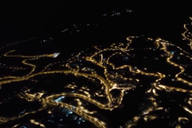 Ecazkar Laçından dronla çəkilmiş gecə görüntüləri -  VİDEO