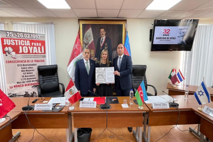 Peru Konqresi Xocalı soyqırımı ilə bağlı bəyanat qəbul edib
