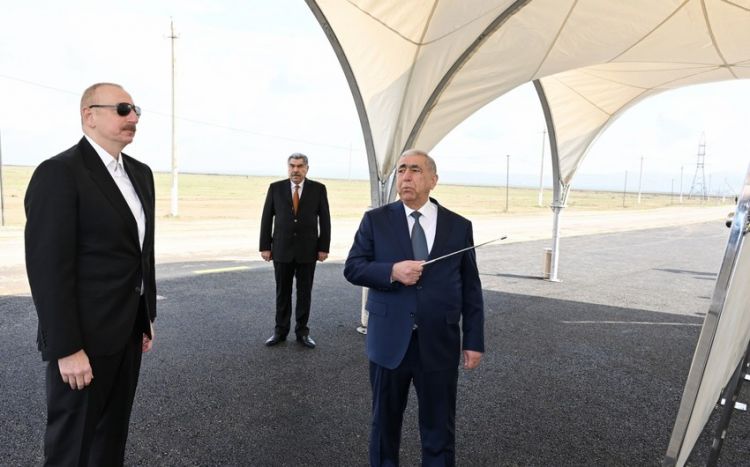 İlham Əliyev Hacıqabul rayonuna səfər edib - Yenilənib - FOTO İlham Əliyev Hacıqabul rayonuna səfər edib - Yenilənib - FOTO