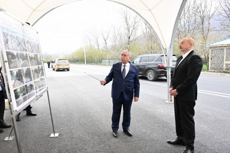 Prezident İlham Əliyev avtomobil yolunun açılışında iştirak edib -  YENİLƏNİB