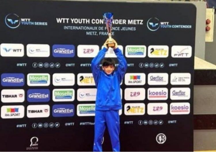 Azərbaycan stolüstü tennisçisi Fransada qızıl medal qazanıb