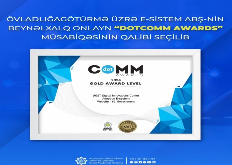 Övladlığagötürmə üzrə e-sistem “dotCOMM Awards” müsabiqəsinin qalibi seçilib