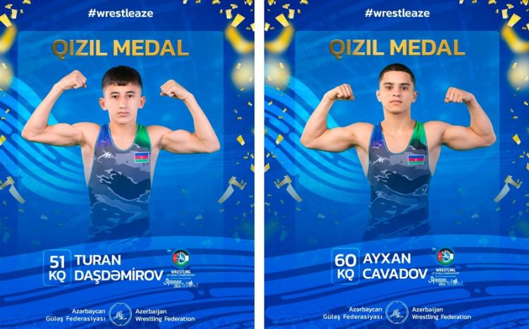 İki güləşçimiz dünya çempionatının qızıl medalını qazanıb