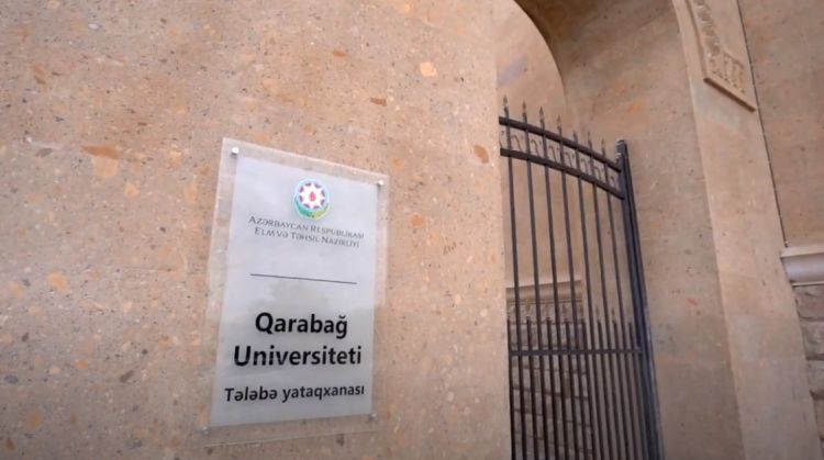 Qarabağ Universitetinin 1200 yerlik tələbə yataqxanası - VİDEO