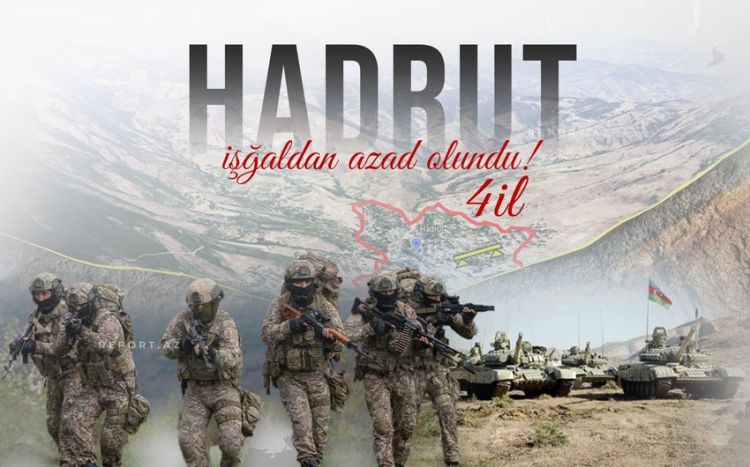 Hadrut qəsəbəsinin işğaldan azad edilməsindən 4 il ötür