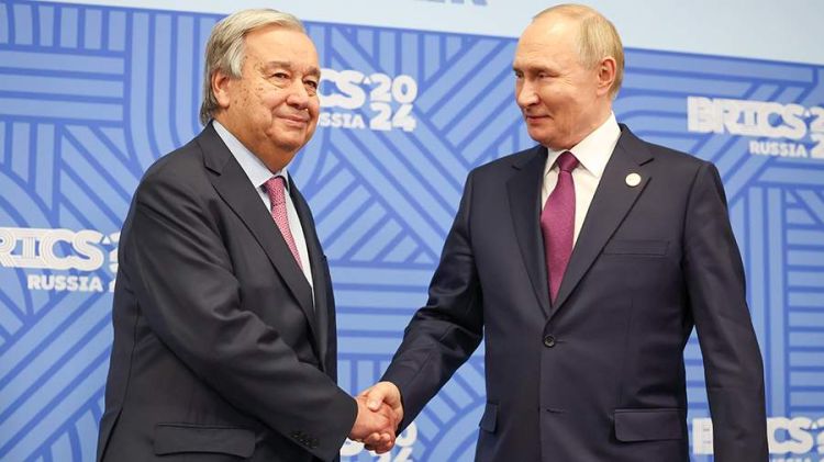 Peskov BRİKS sammitində Putinin BMT baş katibi ilə görüşünün təfərrüatlarını açıqlayıb - VİDEO Peskov BRİKS sammitində Putinin BMT baş katibi ilə görüşünün təfərrüatlarını açıqlayıb - VİDEO