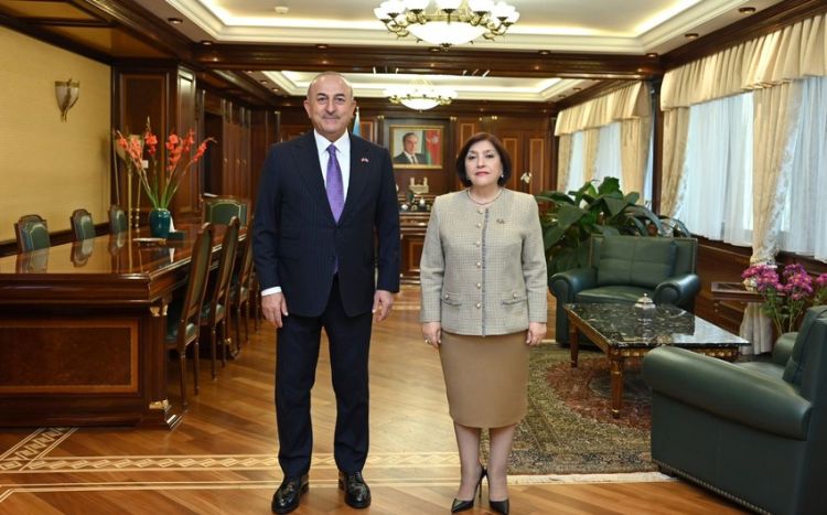 Sahibə Qafarova Mövlud Çavuşoğlu ilə görüşüb Sahibə Qafarova Mövlud Çavuşoğlu ilə görüşüb