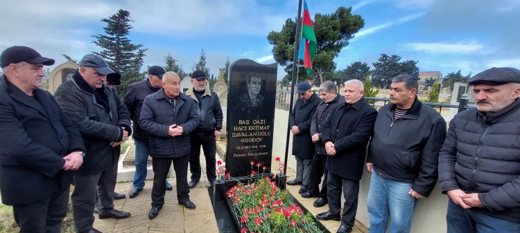 Qarabağ qaziləri Etimad Əsədovun qəbrini ziyarət ediblər - FOTO