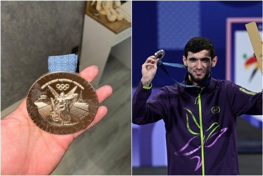 Paris-2024: Azərbaycan taekvondoçusu Qaşım Maqomedovun gümüş medalı keyfiyyətsiz çıxıb - FOTO