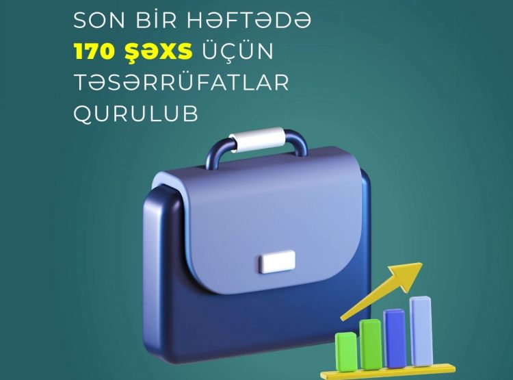 Son bir həftədə 170 şəxs üçün təsərrüfatlar qurulub