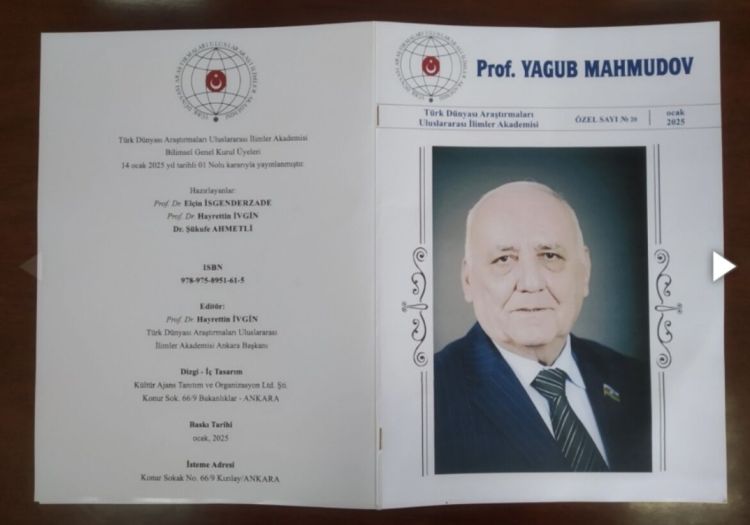 Beynəlxalq Akademiya Yaqub Mahmudov haqqında kitab nəşr etdirib