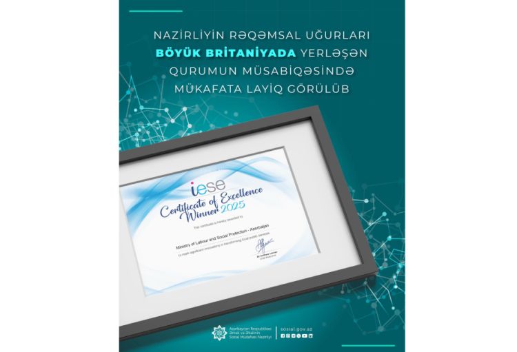 ƏƏSMN-in rəqəmsal uğurları beynəlxalq müsabiqədə mükafata layiq görülüb ƏƏSMN-in rəqəmsal uğurları beynəlxalq müsabiqədə mükafata layiq görülüb