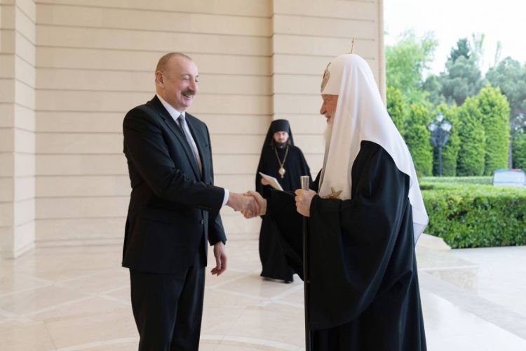 Azərbaycan Prezidenti İlham Əliyev Moskvanın və Bütün Rusiyanın Patriarxı Kirill ilə görüşüb - YENİLƏNİB