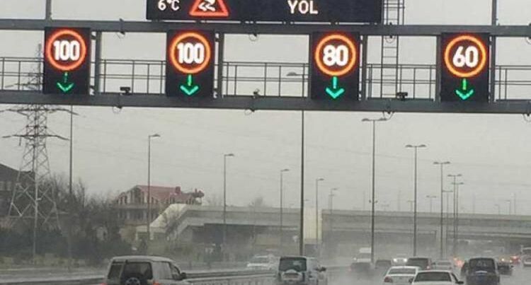 Bakıda yağışlı havaya görə bu yolda sürət həddi endirildi