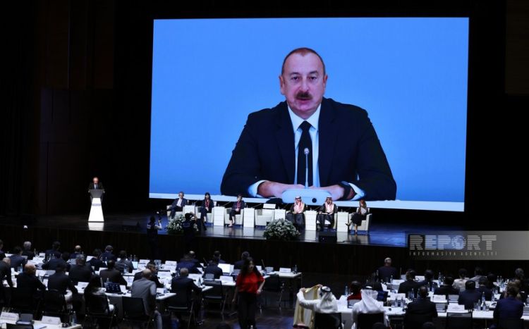 İlham Əliyev "GlobE Network"un VI plenar iclasının iştirakçılarına müraciət edib