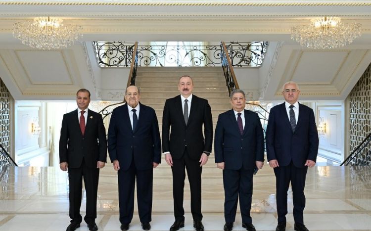 İlham Əliyev Misir Senatının sədrini qəbul edib - FOTO
