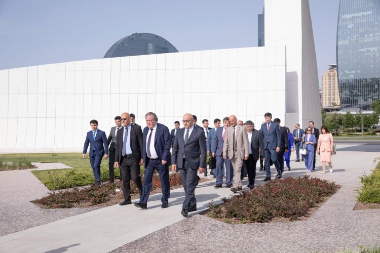 Beynəlxalq konfransın iştirakçıları Zəfər parkını və Heydər Əliyevin məzarını ziyarət ediblər - FOTO