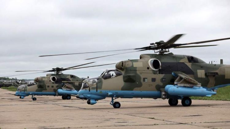 Rusiya ilə hərbi-texniki əməkdaşlıq çərçivəsində Mi-35M helikopterlərinin partiyası Belarusa gəlib