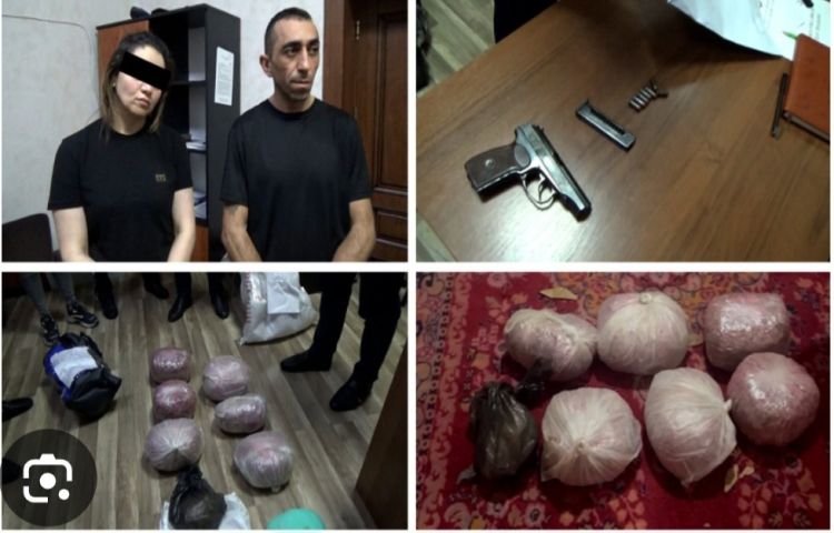 Narkokuryerliyə cəlb olunan tanışlarda 11 kq narkotik və silah aşkarlanıb