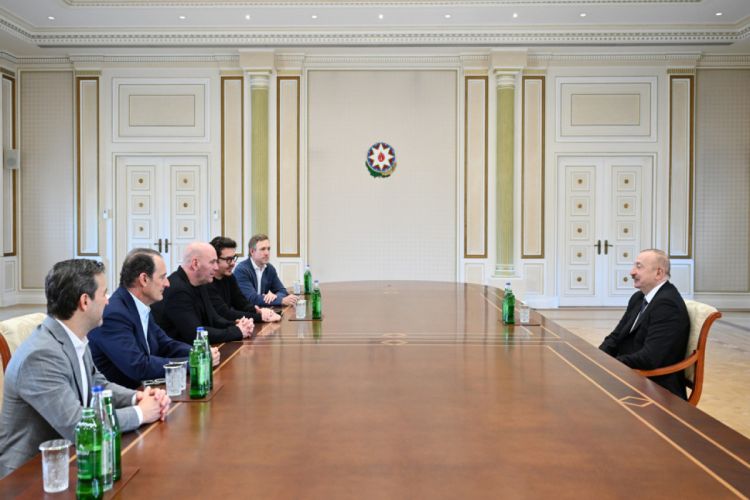 Prezident İlham Əliyev UFC-nin prezidentini qəbul edib - FOTO