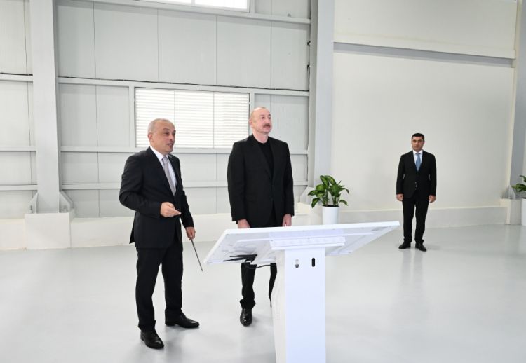 İlham Əliyev Yevlax şəhəri qumsüzgəc texnologiyalı sutəmizləyici qurğunun açılışında iştirak edib - YENİLƏNİB
