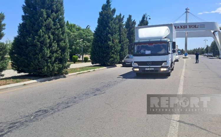 Ağdərə və Ağdam rayonlarına növbəti köç karvanı yola salınıb