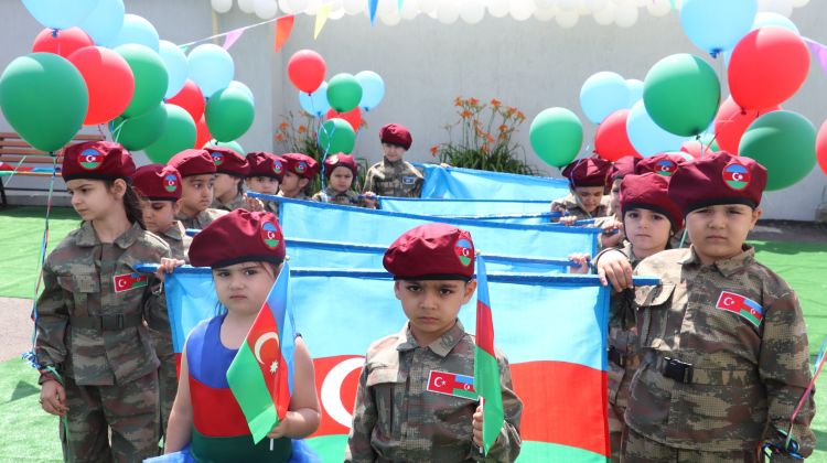 Xankəndidə uşaq bağçasında ordu günü qeyd edilib - FOTO