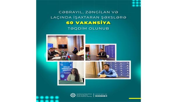 Cəbrayıl, Zəngilan və Laçında keçirilən əmək yarmarkalarında 60 vakansiya təqdim olunub