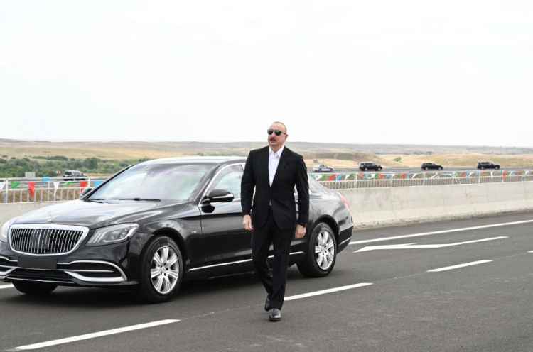 Prezident Əhmədbəyli-Füzuli-Şuşa yolunun açılışında iştirak edib - FOTO