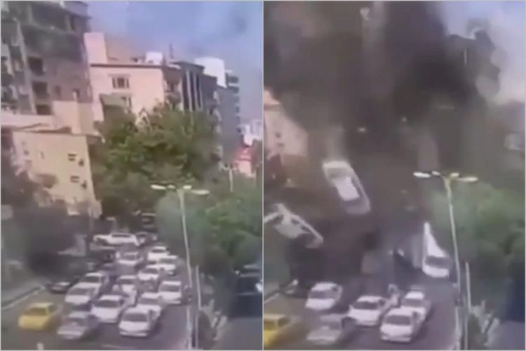 Tehranın ABŞ istehsalı bomba ilə vurulmasının görüntüləri - VİDEO