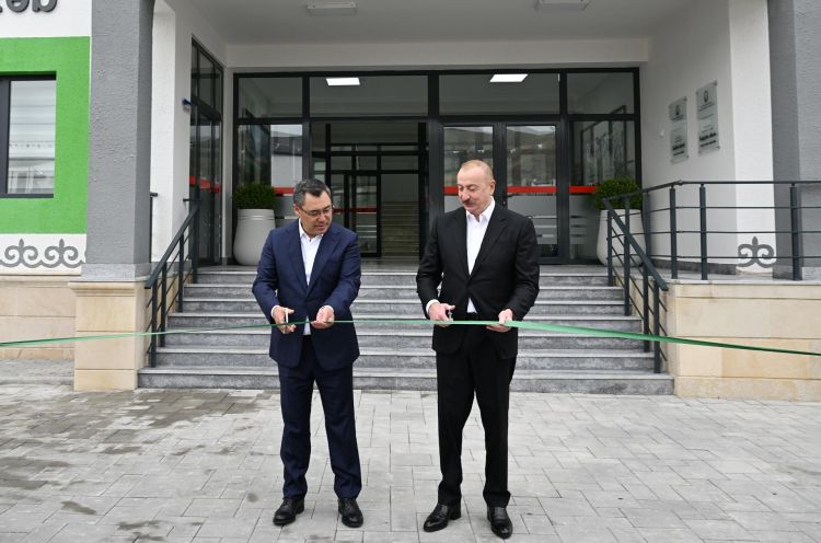 Azərbaycan və Qırğızıstan prezidentləri Ağdamın Xıdırlı kəndinin 1-ci mərhələsinin açılışında iştirak ediblər - YENİLƏNİB