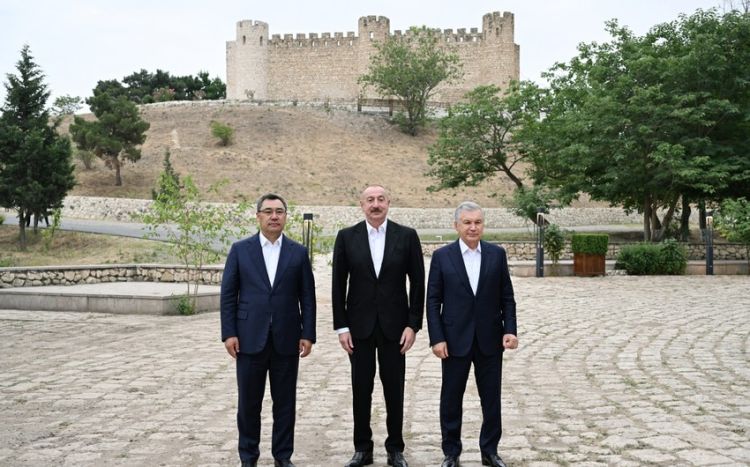 Azərbaycan, Özbəkistan və Qırğızıstan prezidentləri Şahbulaq qalasında olublar