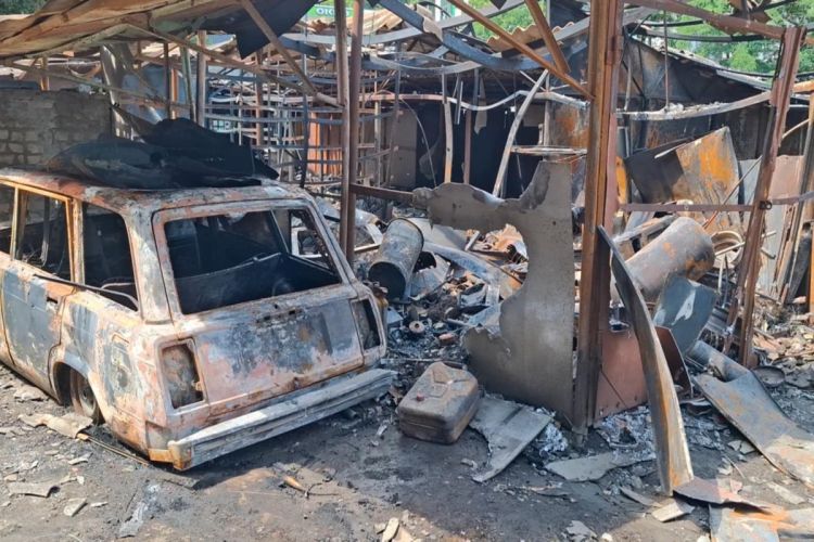Rusiya ordusunun Kiyevə hücumu zamanı kamikadze dron Azərbaycan səfirliyinin yaxınlığına düşüb