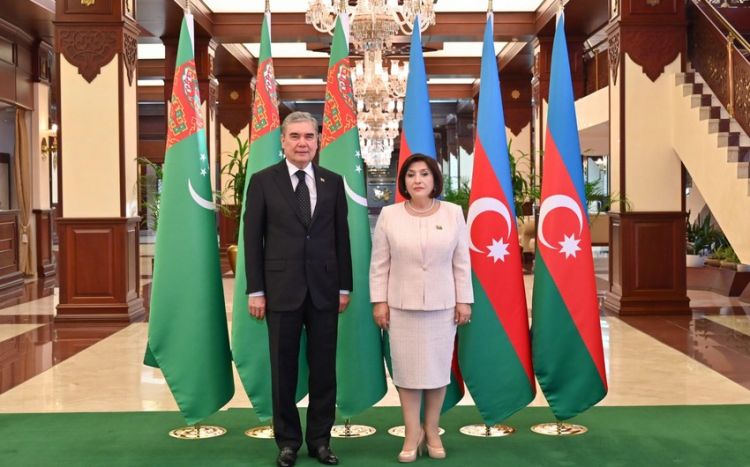 Milli Məclisin sədri Qurbanqulu Berdiməhəmmədov ilə görüşüb - FOTO
