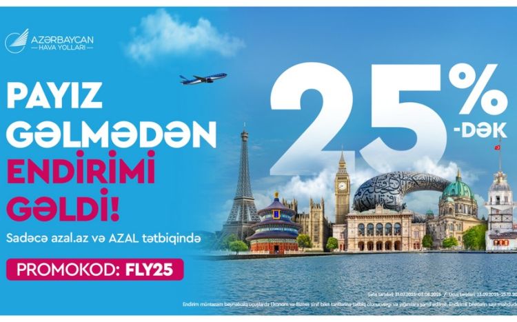 AZAL 25 %-dək endirimlə səyahət imkanı təklif edir