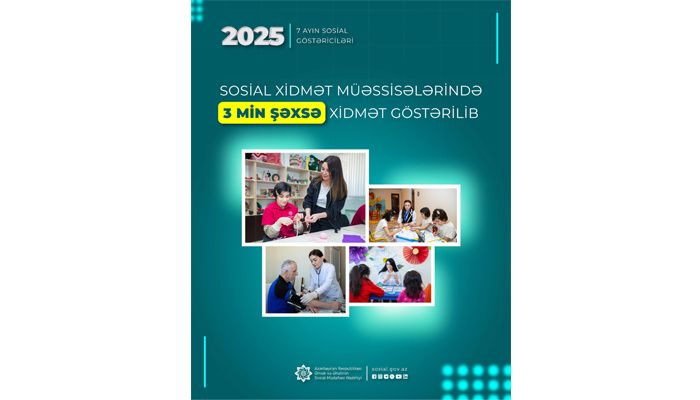 Sosial xidmət müəssisələrində 7 ayda 3 min şəxsə xidmət göstərilib