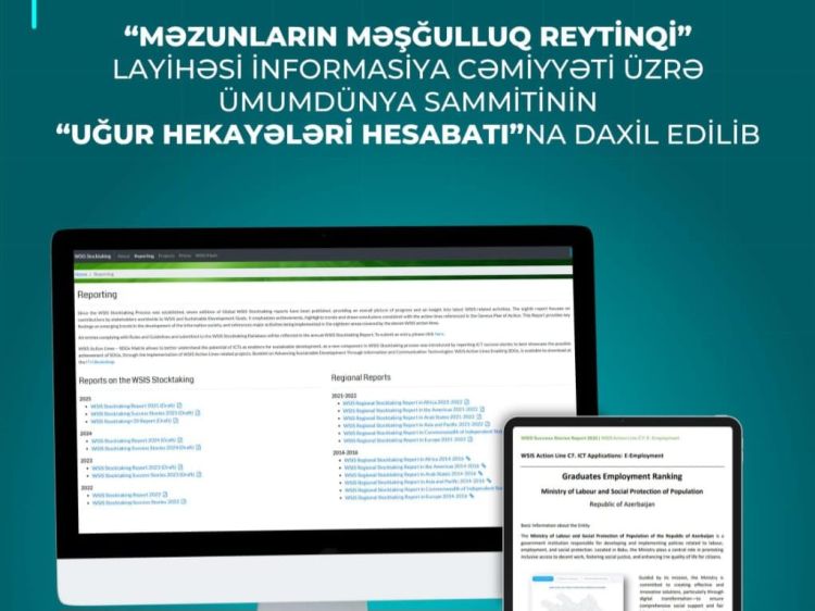 “Məzunların məşğulluq reytinqi” layihəsi “Uğur hekayələri hesabatı”na daxil edilib