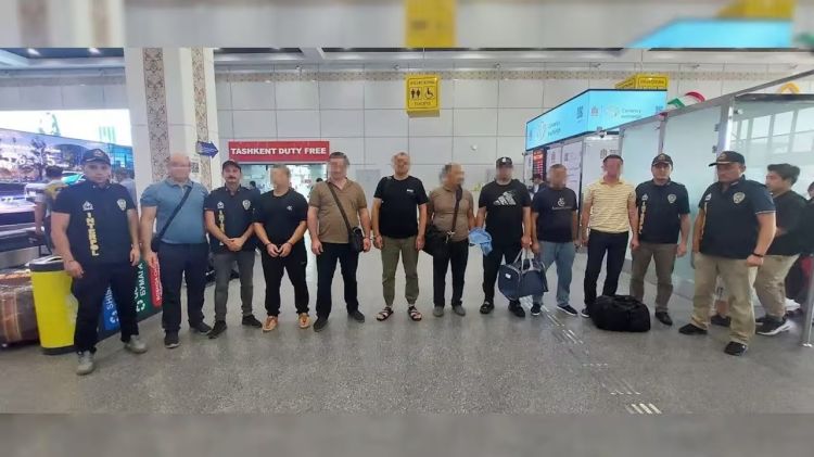 Müxtəlif cinayətlərə görə axtarışda olan 9  nəfər Türkiyədən Özbəkistana deportasiya edilib