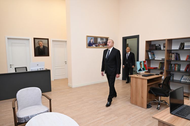 İlham Əliyev Azərbaycan Yazıçılar Birliyinin Səməd Vurğun adına Yaradıcılıq Evinin açılışında iştirak edib - VİDEO - FOTO