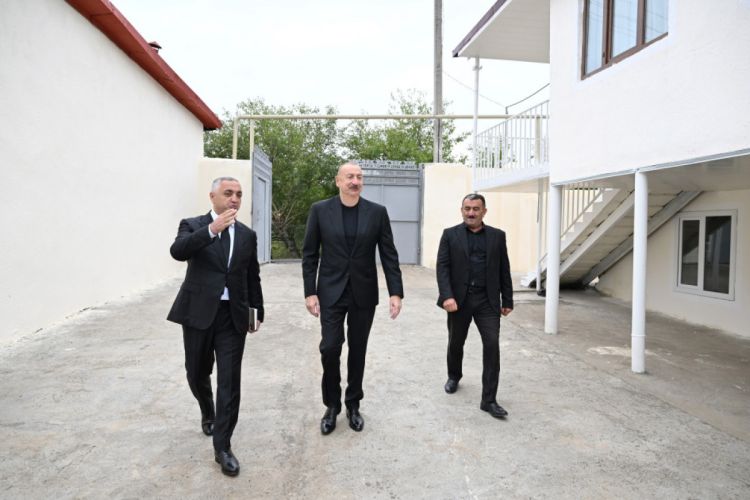 Prezident İlham Əliyev Xocalı rayonunun Seyidbəyli kəndində olub Prezident İlham Əliyev Xocalı rayonunun Seyidbəyli kəndində olub