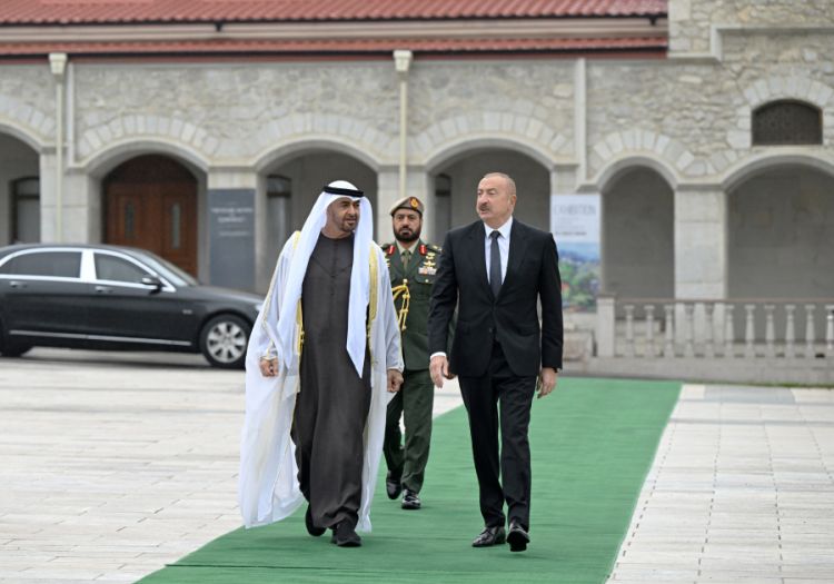 BƏƏ Prezidentinin Şuşada rəsmi qarşılanma mərasimi olub - FOTO