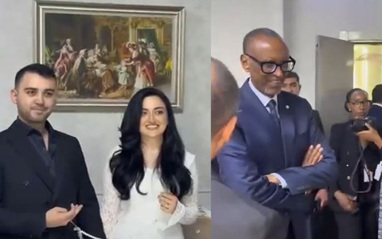 Ruanda prezidenti Bakıda nikah mərasiminin şahidi oldu - VİDEO